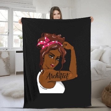 Discover Black History Pin Up Rosie The Riveter Architect Zip Fleece Blankets