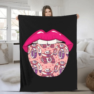 Discover Robotics Lips Ai 2Artificial Intelligence Robots Fleece Blankets