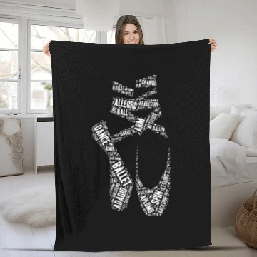 Discover Ballet Pointe Shoe Dancing Ballerina Ballet Dancer 2 Zip Fleece Blankets