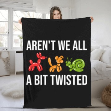 Discover Balloon Animal Artist Twister Twisting 2 Fleece Blankets