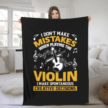 Discover Dont Make Mistakes Playing Violin Creative Decisions Violin Baseball Tees Fleece Blankets