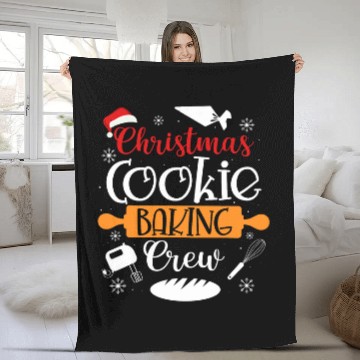 Discover Christmas Cookie Baking Crew Baker Pastry Chef Kids Xmas Zip Fleece Blankets