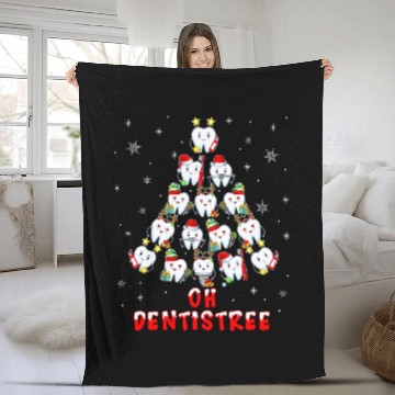 Discover Merry Christmas Dental Assistant xmass Oh Dentistree Fleece Blankets