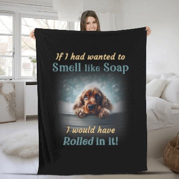 Discover Cocker Sprocker Spaniel pet dog funny brown cute pet Fleece Blankets
