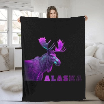 Discover Lacrosse Gift Moose Alaska Costume supernatural merchandise Fleece Blankets