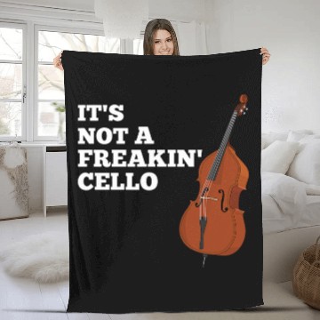 Discover its not a cello double bass Fleece Blankets