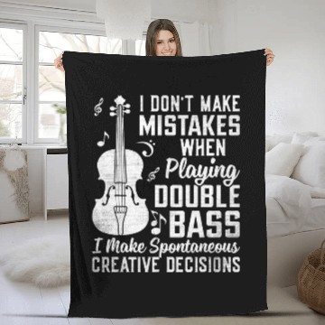 Discover Dont Make Mistakes Playing Double Bass Creative Decisions 4 Fleece Blankets