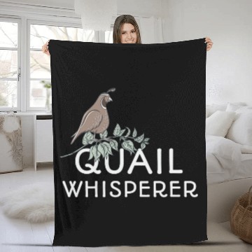 Discover Quail Whisperer Love Quails Bird Lover Gift Zip Fleece Blankets