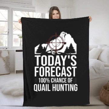 Discover Quail Hunting Bird Hunter Season 24 Zip Fleece Blankets