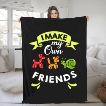 Discover Balloon Animal Artist Twister Twisting 3 Fleece Blankets