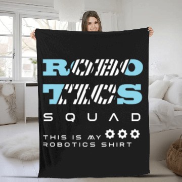 Discover Robotics Squad Mechanic Engineering Robot Fleece Blankets