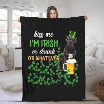 Discover Cane Corso kisss Me Im Irish or Drunk or Whatever Zip Fleece Blankets