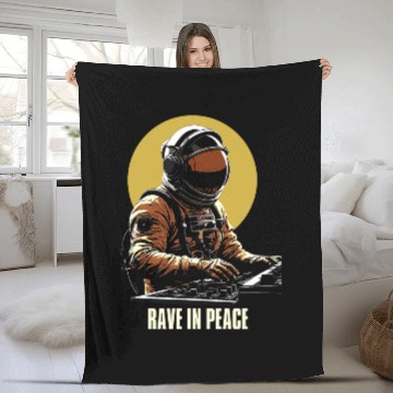 Discover Cosmonaut Sigma Phonk EDM astronaut DJ Rave in peace 1 Fleece Blankets
