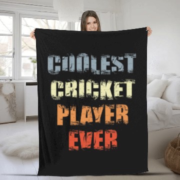 Discover Funny Cricket Player Gentlemans Game Zip Fleece Blankets