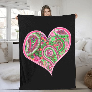 Discover BRIGHT PAISLEY CARTOON PATTERN IN WATERMELON SHADES Baseball Tees Fleece Blankets