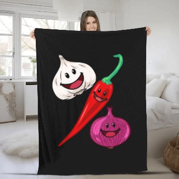 Discover Garlic pepper chili spices kitchen cooking amateur chef cook Baseball Tees Fleece Blankets
