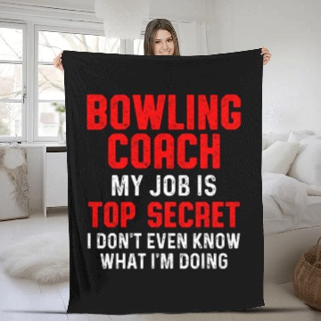 Discover Bowling Coachs Job Player Team Instructor Zip Fleece Blankets
