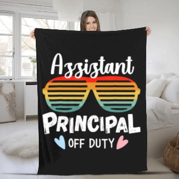 Discover Assistant Principal Off Duty Sunglasses Beach vintages Retro Fleece Blankets