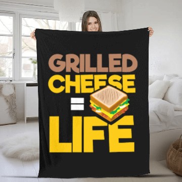 Discover Grilled Cheese Life Sandwich King Sammich Artist Sub Fleece Blankets