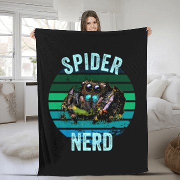 Discover Regal Jumping Spider Grunge Spooder Spider Nerd Pet Spider Fleece Blankets