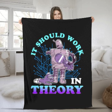 Discover Robotics Theory Robot Engineer Robotics Computer Science Kid Fleece Blankets
