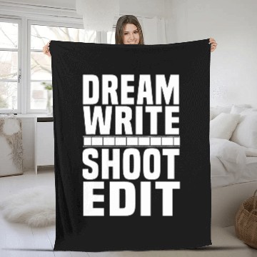 Discover Dream Write Shoot Edit Movie Maker Cinematographer Editor Baseball Tees Fleece Blankets