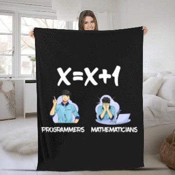 Discover Funny Mathematics Computer Science Programmers 2Mathematicians Fleece Blankets