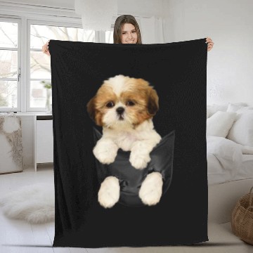 Discover Shih tzu Puppy in Pocket Fleece Blankets