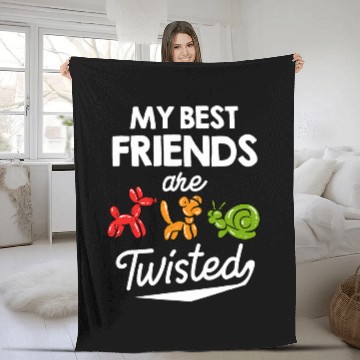 Discover Balloon Animal Artist Twister Twisting Fleece Blankets