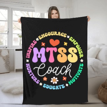 Discover Groovy MTSS Coachs School Counselor School Psychologist Fleece Blankets