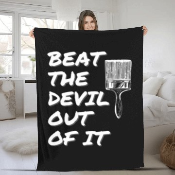 Discover Beat the Devil out of It funny artist drawing gift Baseball Tees Fleece Blankets