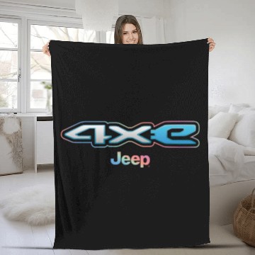 Discover Jeep 4xe Multi-color Baseball Fleece Blankets