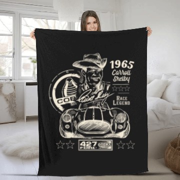 Discover Carroll Shelby Race Legend Fleece Blankets