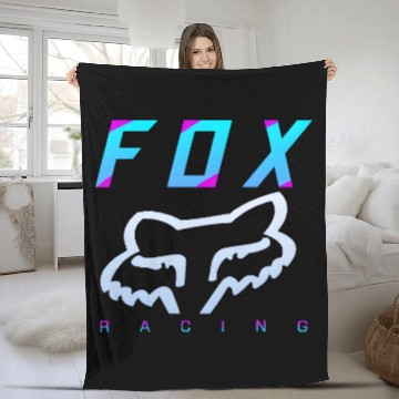 Discover racing fox Fleece Blankets