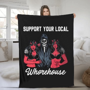Discover support your local whorehouse | Essential Fleece Blankets