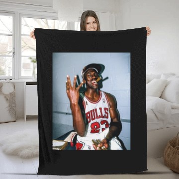 Discover Vintage Michael Jordan Threepeat Men's Fleece Blankets