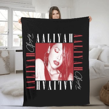Discover Aaliyah Squared Logo Pullover Fleece Blankets