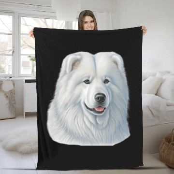 Discover Dog Samoyed Winter Dog Lover Samoyed Mom Fleece Blankets