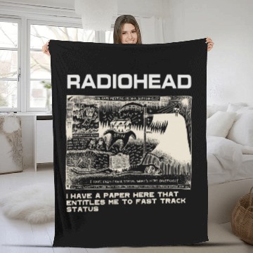 Discover RADIOHEAD, Radiohead Fleece Blankets