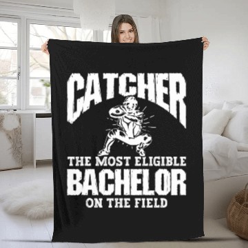 Discover Baseball Catcher The mosts Eligible Bachelor On The Field 1 Fleece Blankets