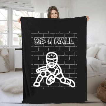 Discover Be A Wall Softball Catcher Baseball Catcher Baseball Tees Fleece Blankets