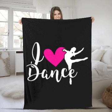 Discover I Love Dance Cute Dancer Dance Teacher Ballet Fleece Blankets