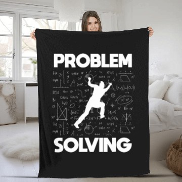 Discover Funny Rock Climbing Problem Solving Climber Bouldering Fleece Blankets