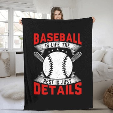 Discover Baseball Is Life The Rest Is Just Details Zip Fleece Blankets