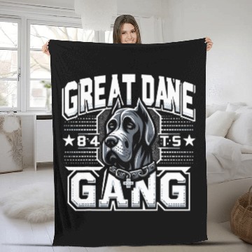 Discover Great Dane Gang Funny Graphic Tees Fleece Blankets