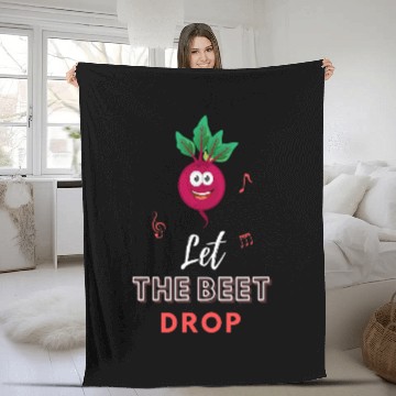 Discover Lacrosse Gift Let The Beet Drop 2Funny Vegetable Fleece Blankets