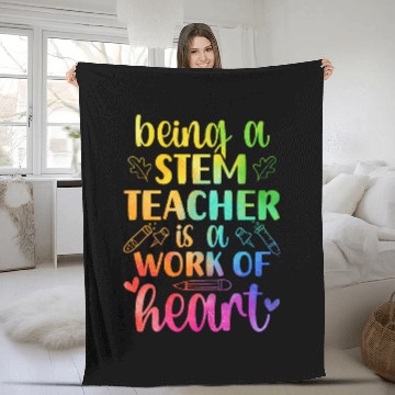 Discover Science Technology Engineering Math STEM Teacher Fleece Blankets