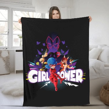 Discover Miraculous Collection Ladybug vs Hawk Moth Fleece Blankets