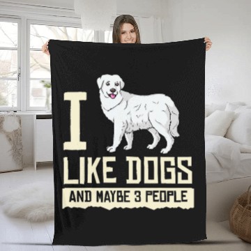 Discover Great Pyrenees Dog Puppies Owner Lover 14 Fleece Blankets