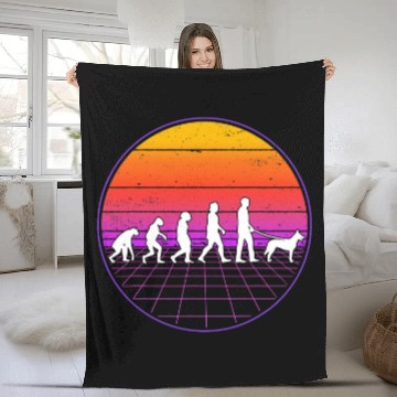 Discover Dutch Herder Evolution Retro Dutch Herdershond Fleece Blankets